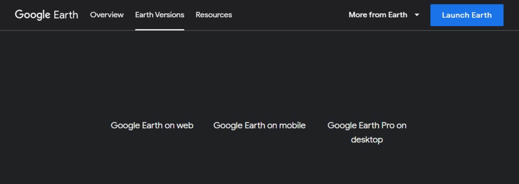 Google Earth Homepage