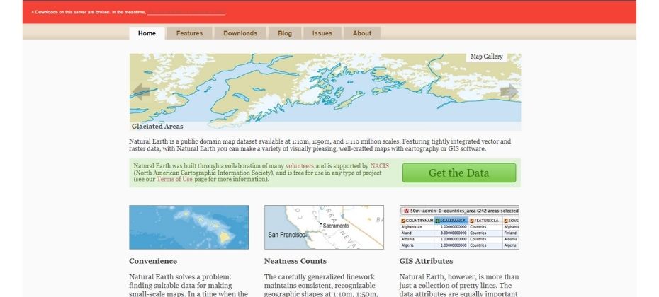 Natural ​Earth’s ​Data