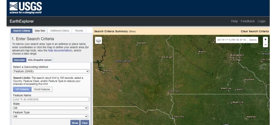 USGS Earth Explorer
